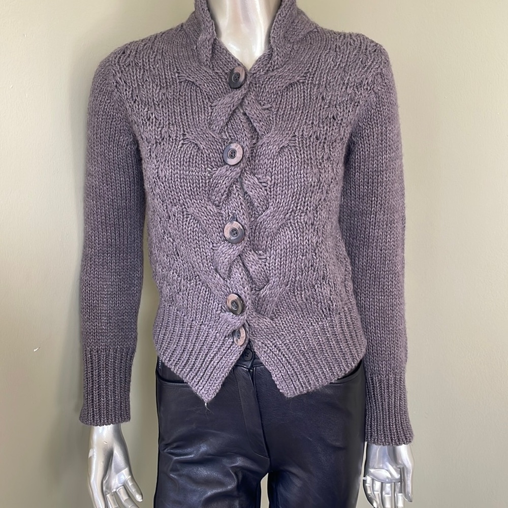 Hekla & Co Cardigan Knit Sweater Made on Italy Size XS